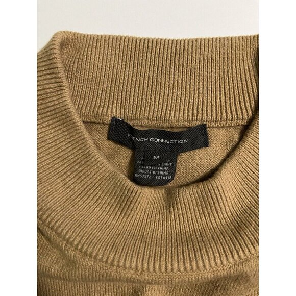 French Connection Sweater Women’s M Long Sleeve Mock Turtleneck Camel‎ 2 … - Picture 5 of 10